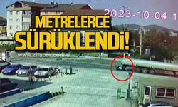 Motosikletli metrelerce sürüklendi!