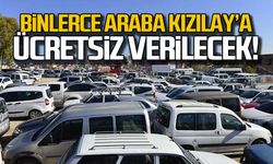 Binlerce otomobil Kızılay'a ücretsiz verilecek!