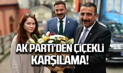 Ak Parti'den çiçekli karşılama!