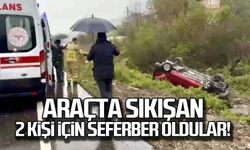 Bartın'da kaza! 2 kişi için seferber oldular!