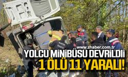 Bartın'da yolcu minibüsü devrildi!  1 ölü 11 yaralı