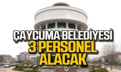 Çaycuma Belediyesi 3 personel alacak!