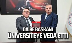 Daire Başkanı Bekir Kaleli Üniversiteye veda etti!
