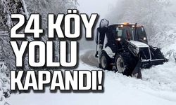Bartın'da 24 köy yolu kapandı!