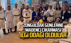 Zonguldak günlerine madenci çıkarması! İlgi odağı oldular!