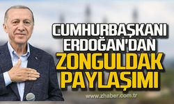 Cumhurbaşkanı Erdoğan'dan Zonguldak paylaşımıI