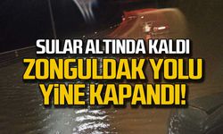 Sular altında kaldı Zonguldak yolu yine kapandı!