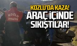 Kozlu'da otomobil takla attı!