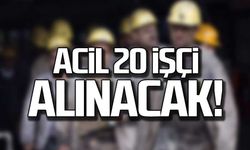 Zonguldak'ta maden firmasına acilen 20 kişi alınacak!