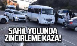 Zonguldak sahil yolunda zincirleme kaza!