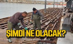 Zonguldak'ta fırtınada zarar gören sahil projesinin ahşapları sökülüyor!