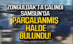 Zonguldak'ta çalınan araç Samsun'da parçalanmış halde bulundu!