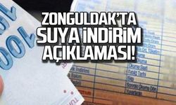 Zonguldak'ta suya indirim açıklaması!