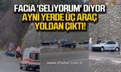 Zonguldak'ta sürücülere tuzak. Aynı yer ve üç aracın kaza anı!