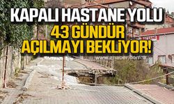 Zonguldak'ta kapalı hastane yolu 43 gündür açılmayı bekliyor!