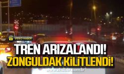 Tren arızalandı Zonguldak kilitlendi!