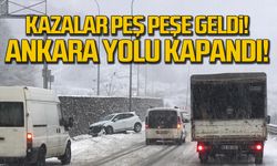 Zonguldak'ta kazalar peş peşe geldi yollar kapandı!