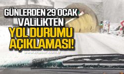 Zonguldak Valiliği'nden yollar hakkında açıklama!