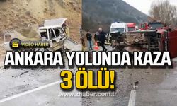 Ankara Bolu karayolunda kaza! 3 ölü!