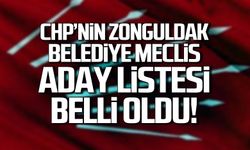CHP Zonguldak Belediye Meclis Aday Listesi belli oldu!