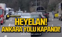 Heyelan! Ankara yolu kapandı!