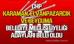 CHP Karaman, Beycuma, Elvanpazarcık Belediye Meclisi Üyeliği adayları belli oldu!