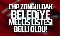 CHP Zonguldak Belediye Meclis Üyesi Aday Listesi belli oldu!