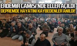 Kdz Ereğli Erdemir Camisi'nde dualar depremde hayatını kaybedenler için!