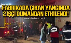 Zonguldak'ta fabrikada çıkan yangında 2 işçi dumandan etkilendi!