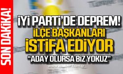 Zonguldak İYİ Parti'de deprem! İlçe başkanları istifa etti!