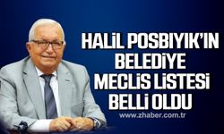 Ereğli'de Halil Posbıyık'ın Belediye Meclis listesi belli oldu!