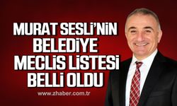 Ereğli'de Murat Sesli'nin Belediye Meclis listesi belli oldu!