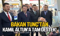 Bakan Yılmaz Tunç'tan Kamil Altun’a tam destek!