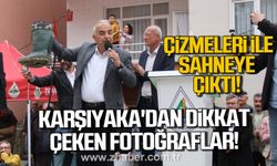 Çetin Bozkurt çizmeleri ile sahneye çıktı! Karşıyaka'dan dikkat çeken fotoğraflar!