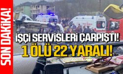 Bartın'da iki işçi servisi çarpıştı! 1 ölü 22 yaralı!