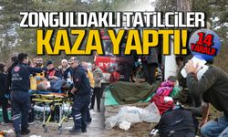 Zonguldak Ereğli'den giden tur otobüsü kaza yaptı! 14 yaralı!