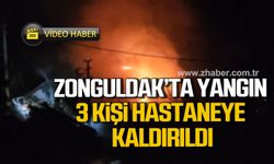 Zonguldak'ta yangın! 3 kişi hastaneye kaldırıldı!