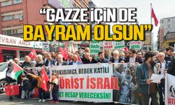 Zonguldak'ta Gazze'deki zulme dur demek için toplandılar! "Gazze için de bayram olsun"