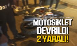 Kdz. Ereğli’de motosiklet devrildi! 2 kişi yaralandı!