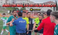 Amatör maçta ortalık karıştı! Polis müdahale etti!