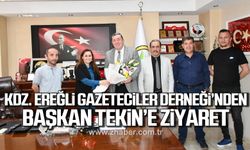 Karadeniz Ereğli Gazeteciler Derneği'nden Başkan Nuri Tekin'e ziyaret!