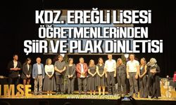 Kdz. Ereğli Lisesi öğretmenlerinden şiir ve plak dinletisi!