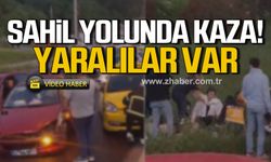 Kozlu sahil yolunda kaza! Yaralılar var!