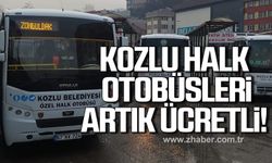 Kozlu halk otobüslerinde ücretsiz binişler kaldırıldı!