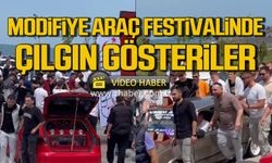 Kozlu'da Modifiye Araç Festivali buluşmasında çılgın gösteriler!