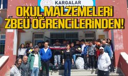 Okul malzemeleri ZBEÜ öğrencilerinden!