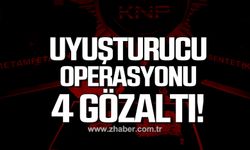 Karabük'te uyuşturucu operasyonu! 4 gözaltı!