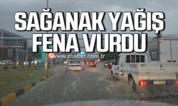 Karabük'te sağanak yağış fena vurdu! Yollar dereye döndü!