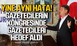 Tahsin Erdem yine aynı hatayı yaptı! Gazetecilerin kongresinde gazetecileri hedef aldı!