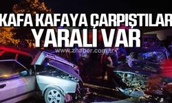 Alaplı''da iki otomobil kafa kafaya çarpıştı! Yaralı var!